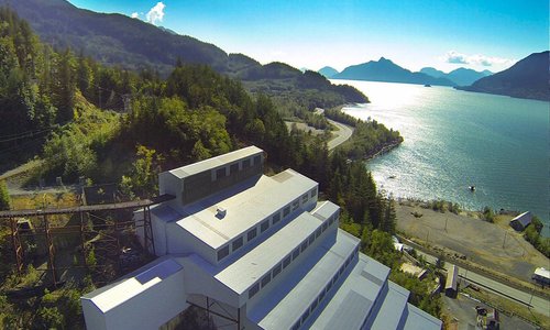 A beautiful aerial view of Mill 3 and Howe Sound