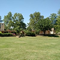 Several garages attached to the west side of the original house