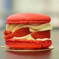 Macaron fraisier maison