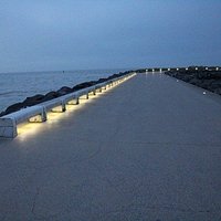 Once it got darker, lights came on