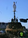 Burning the Böögg in Solothurn (Switzerland) to mark the end of Fasnacht.  Basically a towering inferno packed with fireworks in the middle of the old  town. : r/ali_on_switzerland