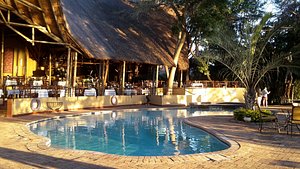 Chobe Safari Lodge in Kasane, image may contain: Resort, Hotel, Pool, Villa