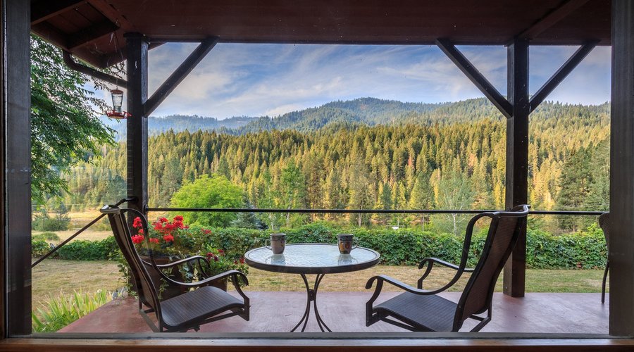 Morning coffee on the front porch