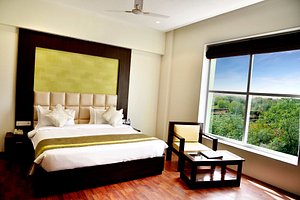 Jodhpur Rester Select in Jodhpur, image may contain: Interior Design, Furniture, Ceiling Fan, Bedroom