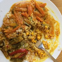 Une assiette généreusement servie (et il a fallu arrêter le serveur…)
