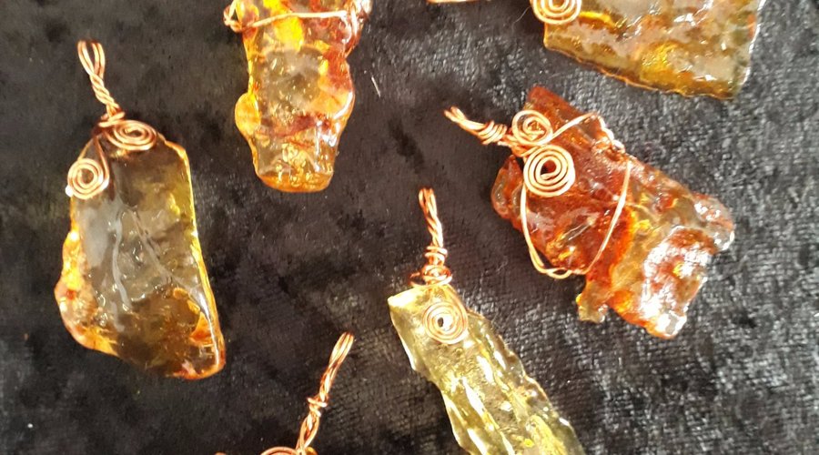 Beautiful Amber / Copper Jewellery pieces