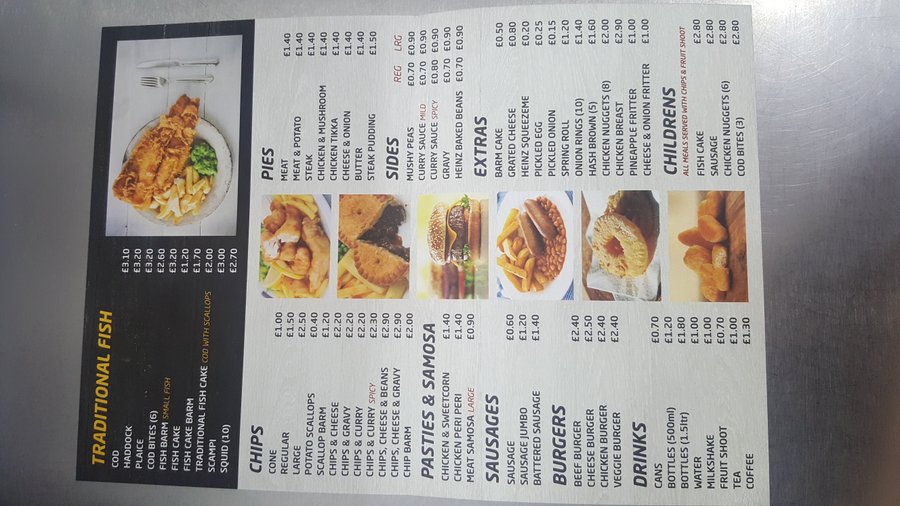 Our new menu
