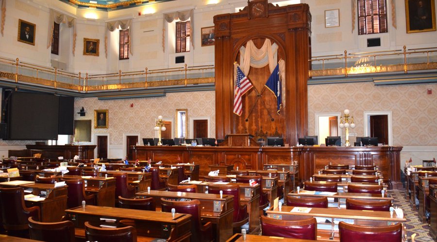 The Senate Chambers of the State House