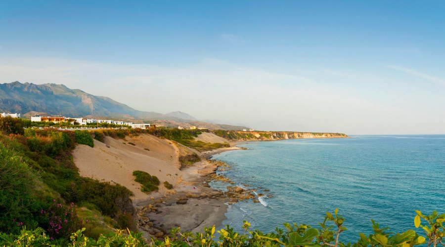 Panoramic View from our Apartments over Orthi Ammos beach