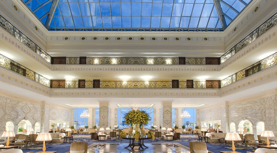 Lobby by sunset