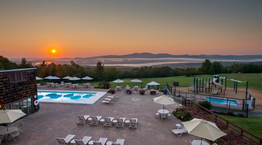 Sunrise over the Resort Outdoor Pool