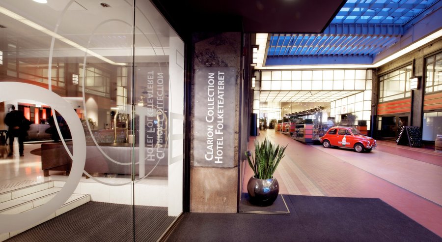 Hotel entrance in the passage