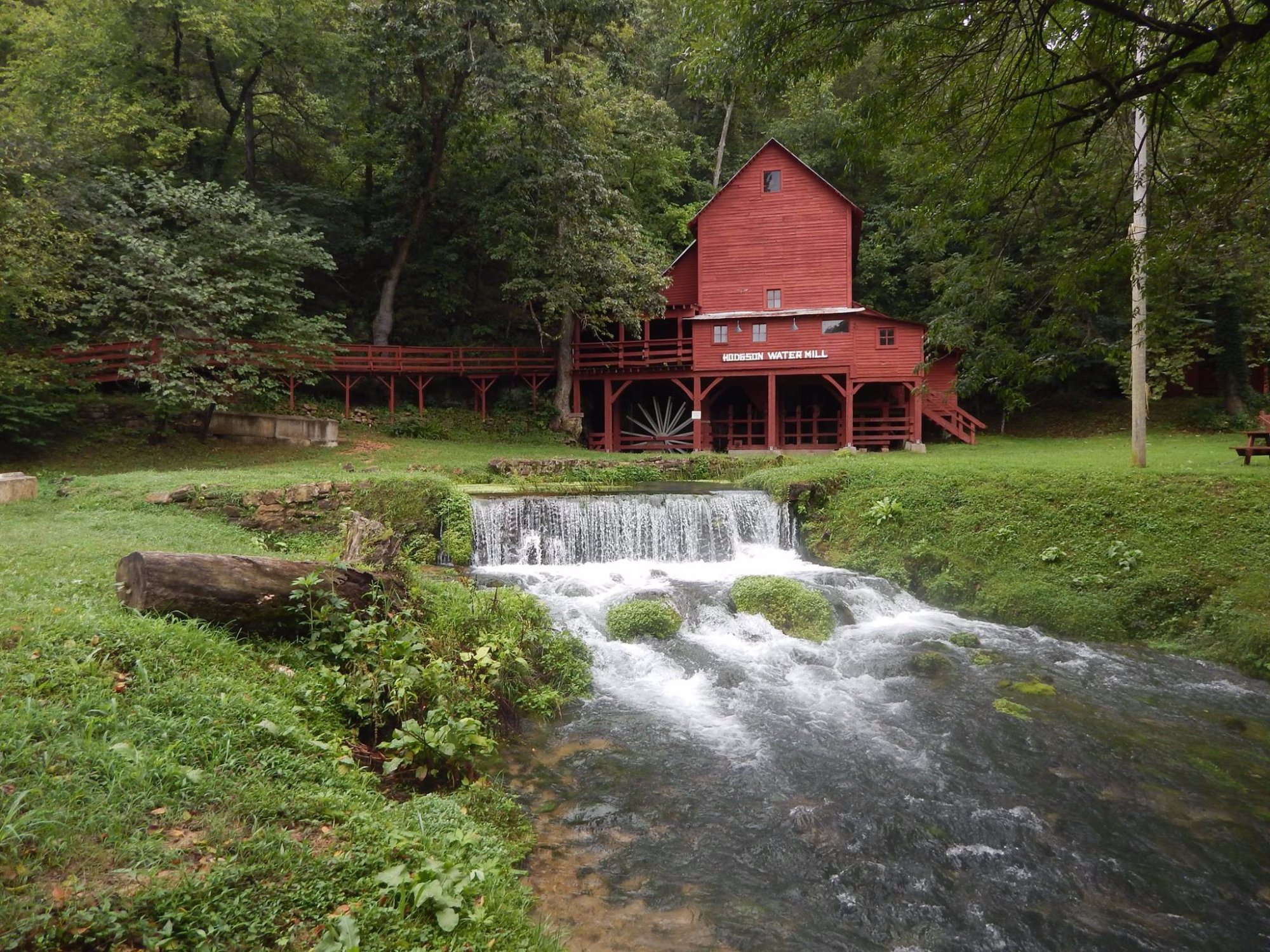 Hodgson Water Mill, Ozark County Missouri, Rural Landscape, Waterfall Print, Square Format, buy Farmhouse Wall Decor, Wall Art Print, Red Mill