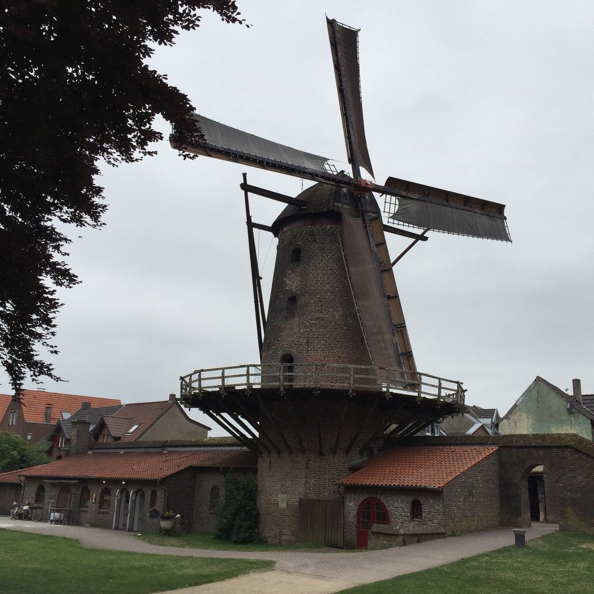 Moinho De Vento Kriemhildemuhle, Cidade Xanten, Alemanha Foto de