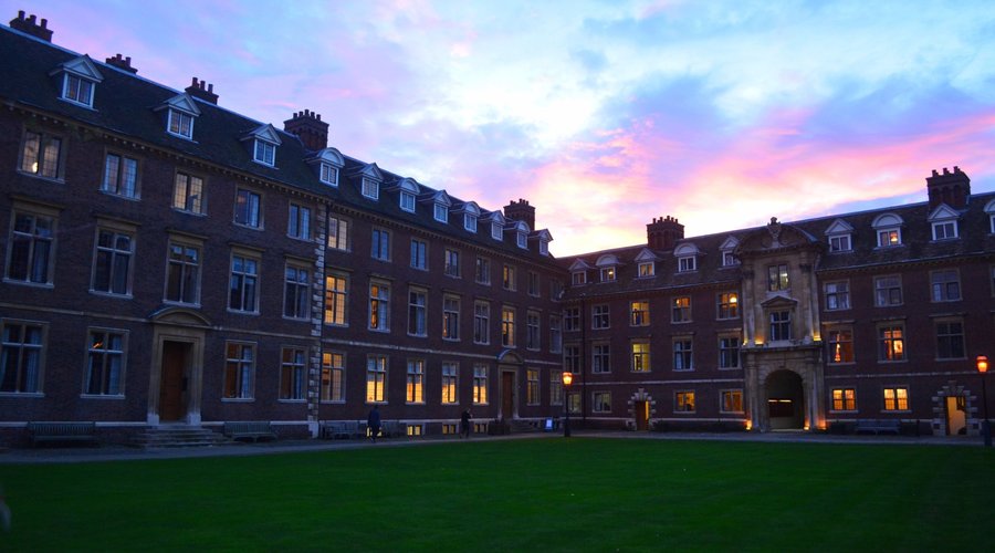 St Catharine's Main Court at Sunset