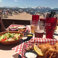 Beer battered haddock and sidewinder hand cut fries