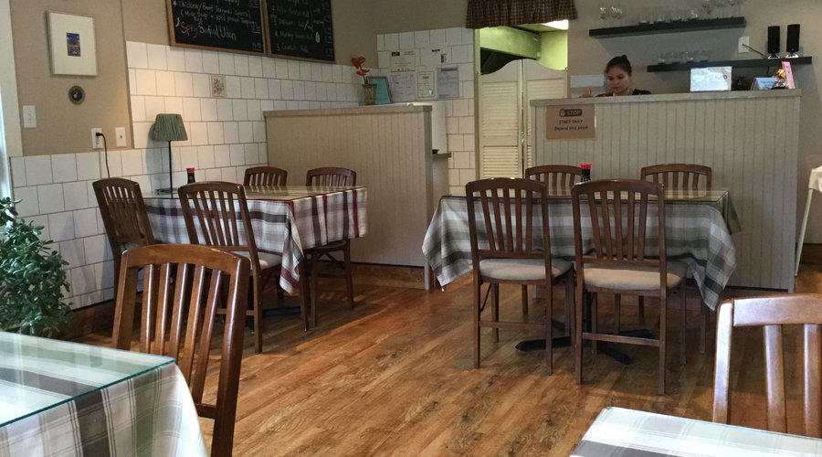 Inside .. view from our table to kitchen and service counter.