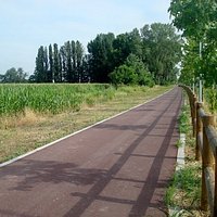 Un tratto della pista ciclo-pedonale