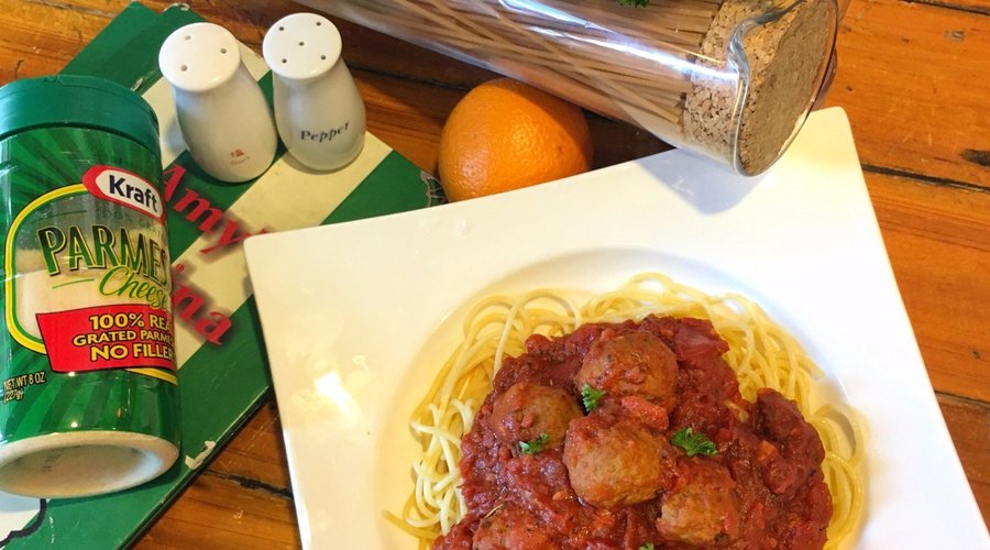 牛肉丸子義大利麵/Beef meatball spaghetti