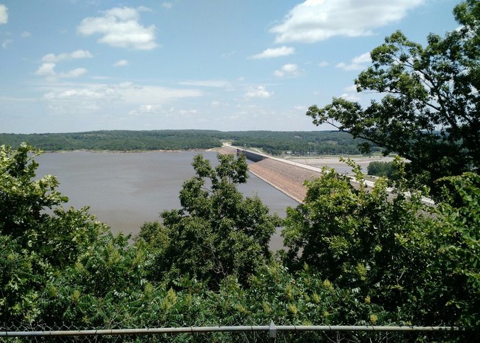 Looking north from the overlook area south of the dam on the right hand side of the road.