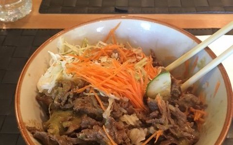Beef teriyaki rice bowl