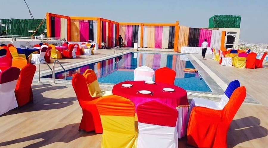 The rooftop Pool Area