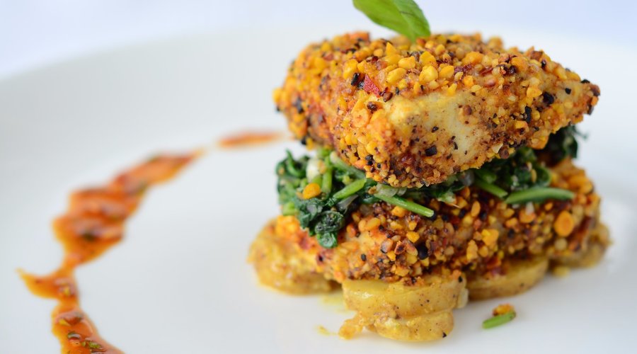 Lentil Crusted fish