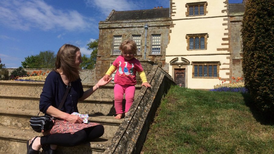 A mother and daughter at Canons Ashby