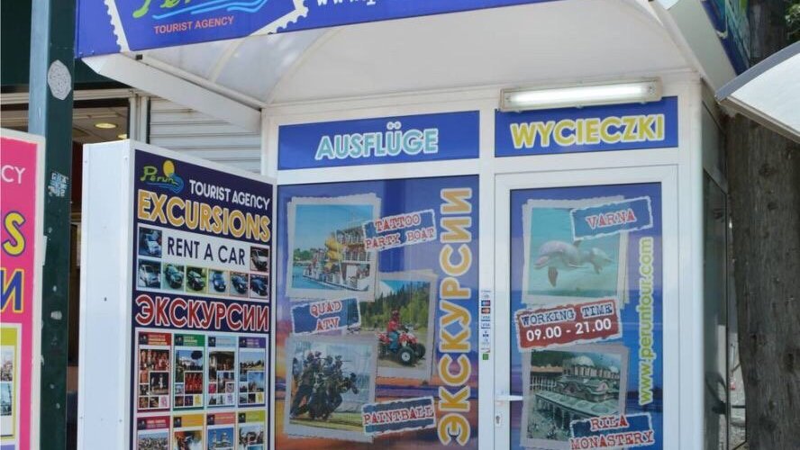 PERUN office, in front of Grand Hotel Sunny Beach