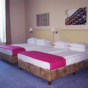 Большие и удобные кровати в номере twin (Hotel Focus)
