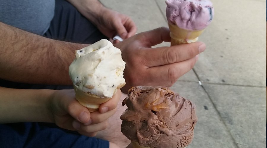 Cheese and ice cream