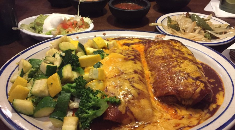 Combo plate with vegetables instead of rice or beans