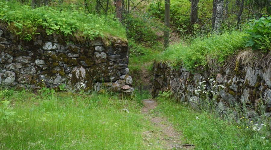 A walking path through the ruins