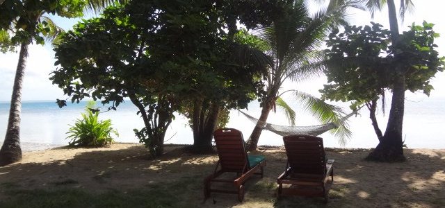 View from Island Bure at Toberua Island, Fiji