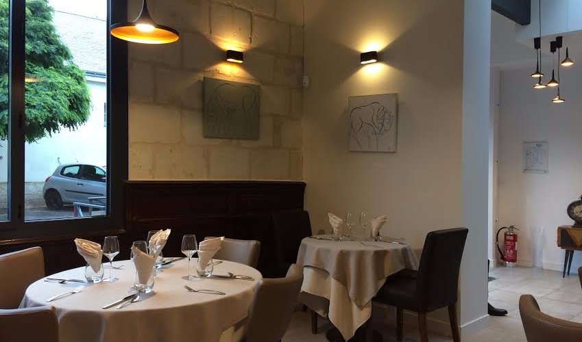 The subtly decorated interior of the restaurant