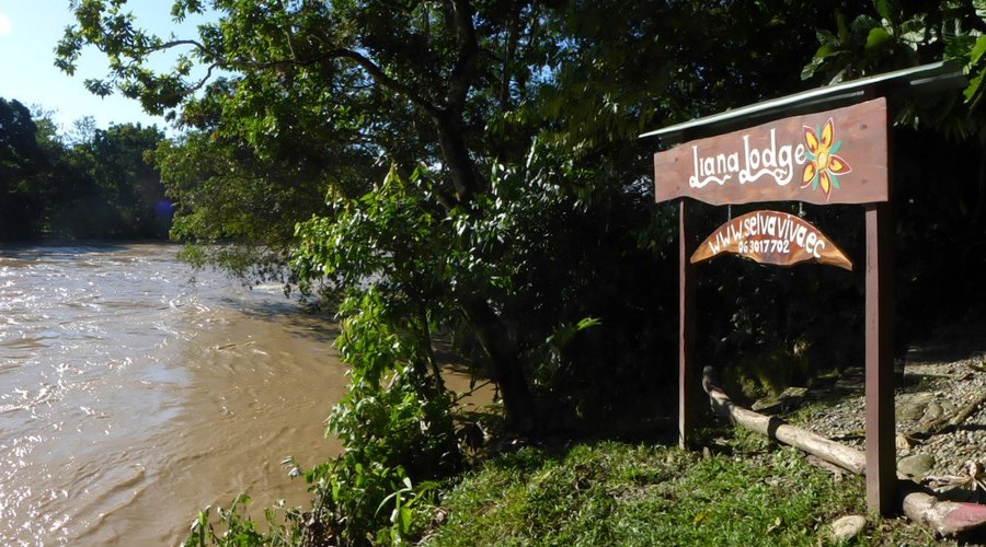 Rio Arajuno and entrance to Lodge