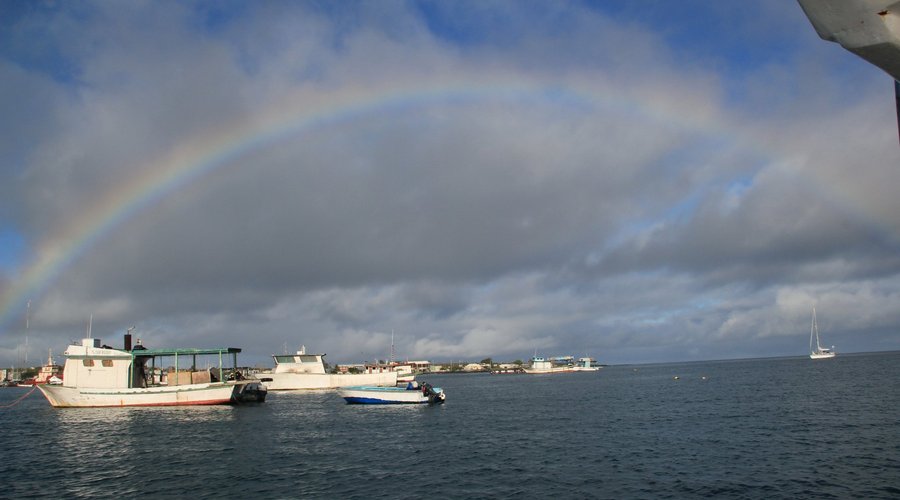 Morning rainbow view from our room.