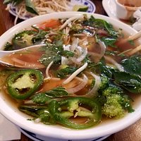 Vegetarian pho with tofu