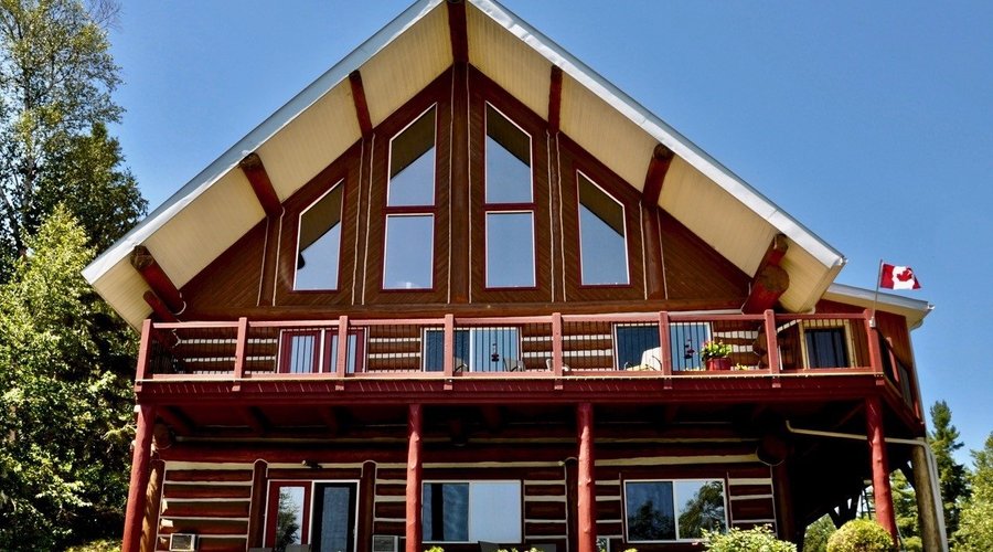 View of the Main Lodge from the lake.