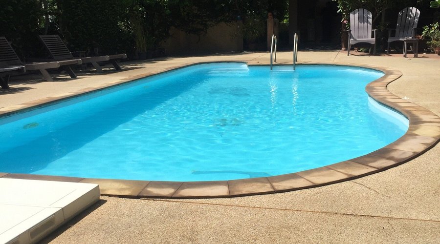 Reception and the pool