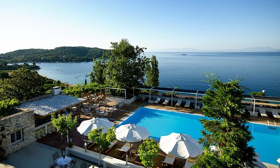 Main swimming pool and view from a room