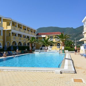 The pool area
