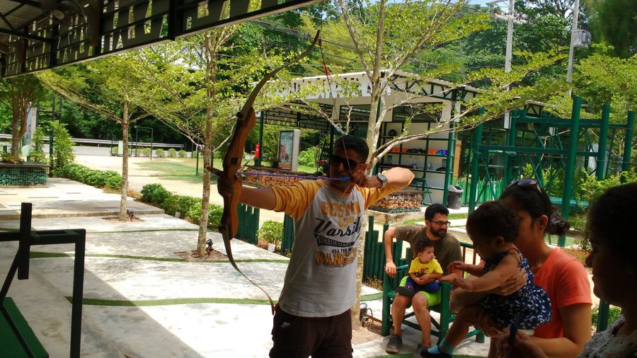 Their play area - Trying to hit the mark
