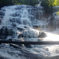 a view from the larger bottom falls.