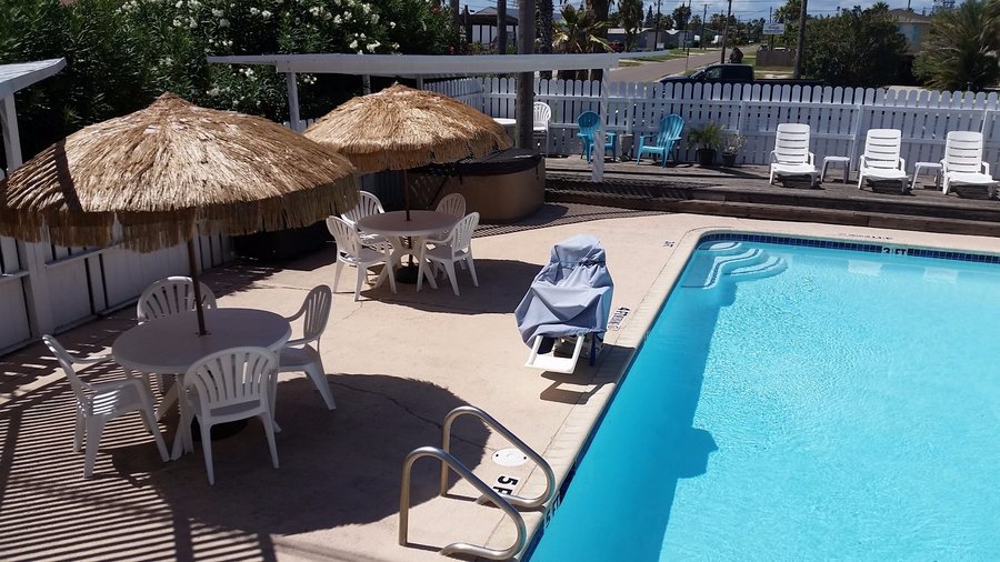 Our popular pool and hot tub area has a gas grill and sun deck.