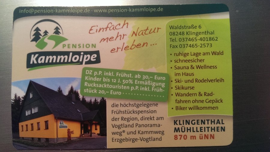 Kontakt Pension Kammloipe