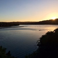 Sunset over the river