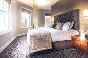 Shipquay Boutique Hotel in Derry, image may contain: Home Decor, Interior Design, Bed, Bedroom
