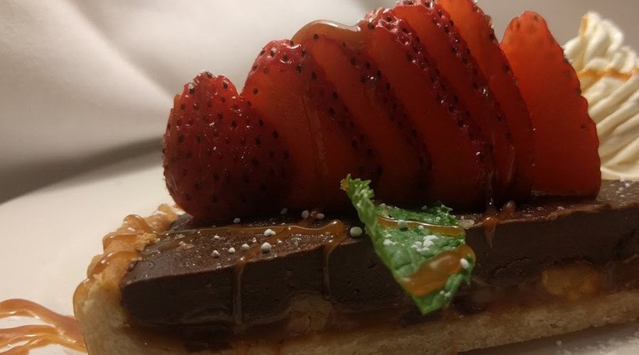 Chocolate Walnut & Carmel Tarte 
