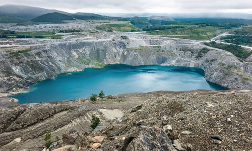Vue du lac minier